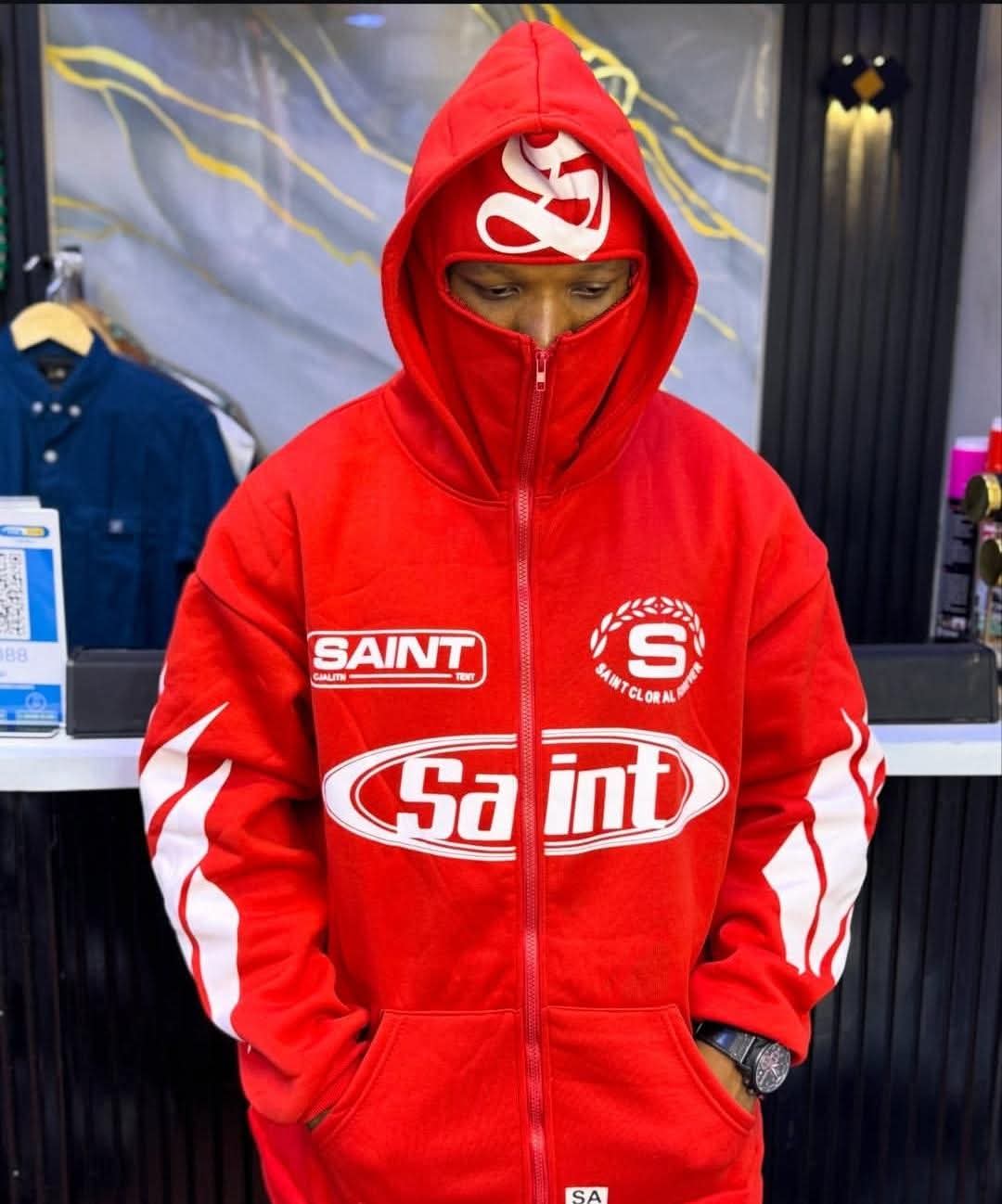 Atlanta Established 2024 Star-Sleeve Zip-Up Hoodie