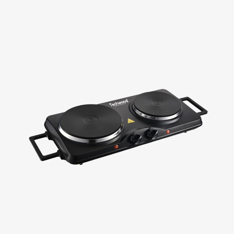 plaque electrique deux feux noir - TPE-2506