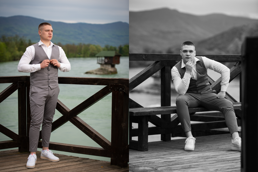 slavljenik kod kućice na Drini