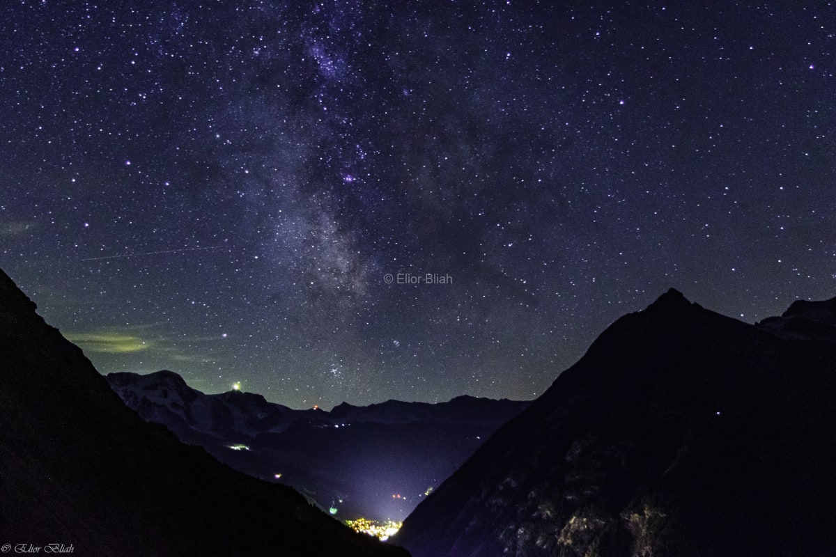 Milky Way Above Alpine Valley