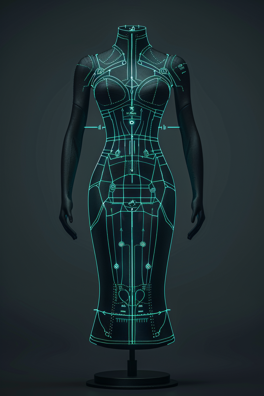 3D mannequin with measurement points