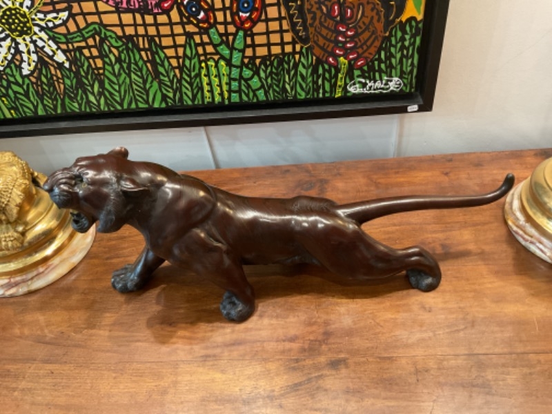 Tigre en bronze japonaise 