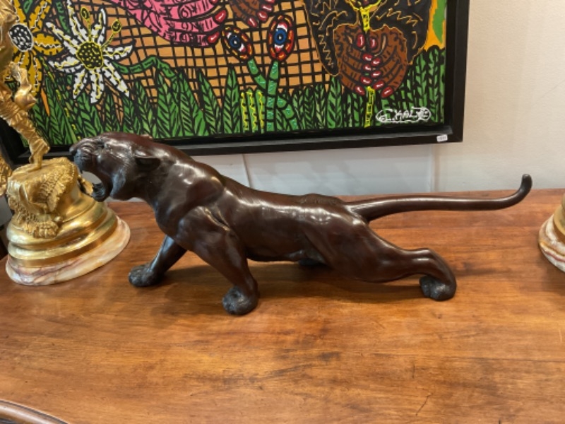 Tigre en bronze époque Meiji Japon 