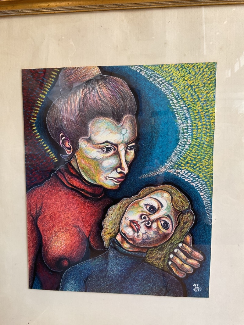 Dessins Pal Sarkozy : Une Œuvre Évocatrice de Femme à l’Enfant (1977)