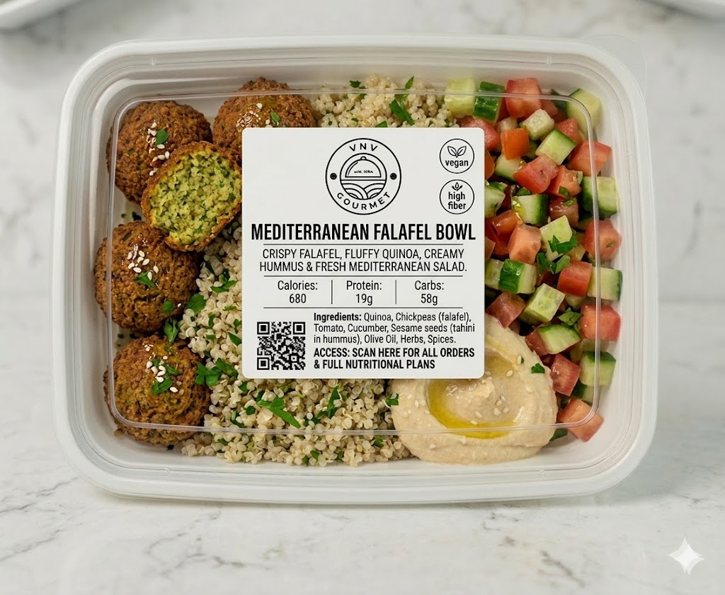 Mediterranean Kibbeh & Hummus Bowl