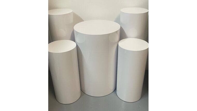 Round Cake & Dessert Tables- White
