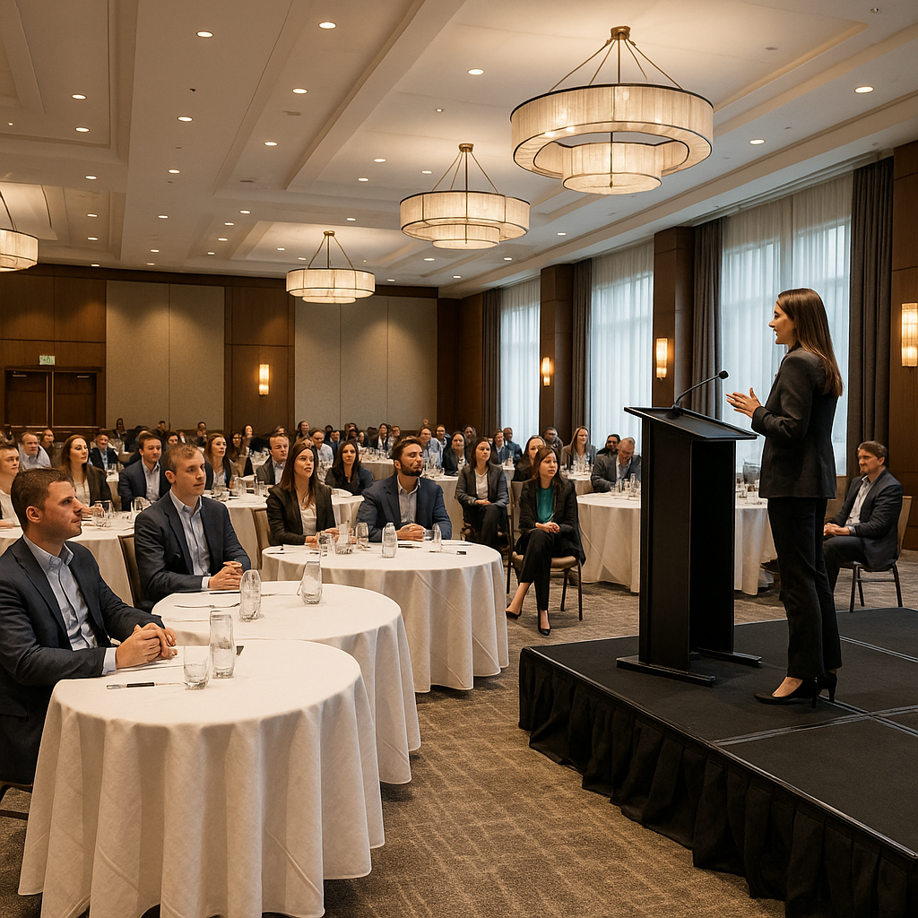 A seamless corporate event running smoothly thanks to careful logistics planning.