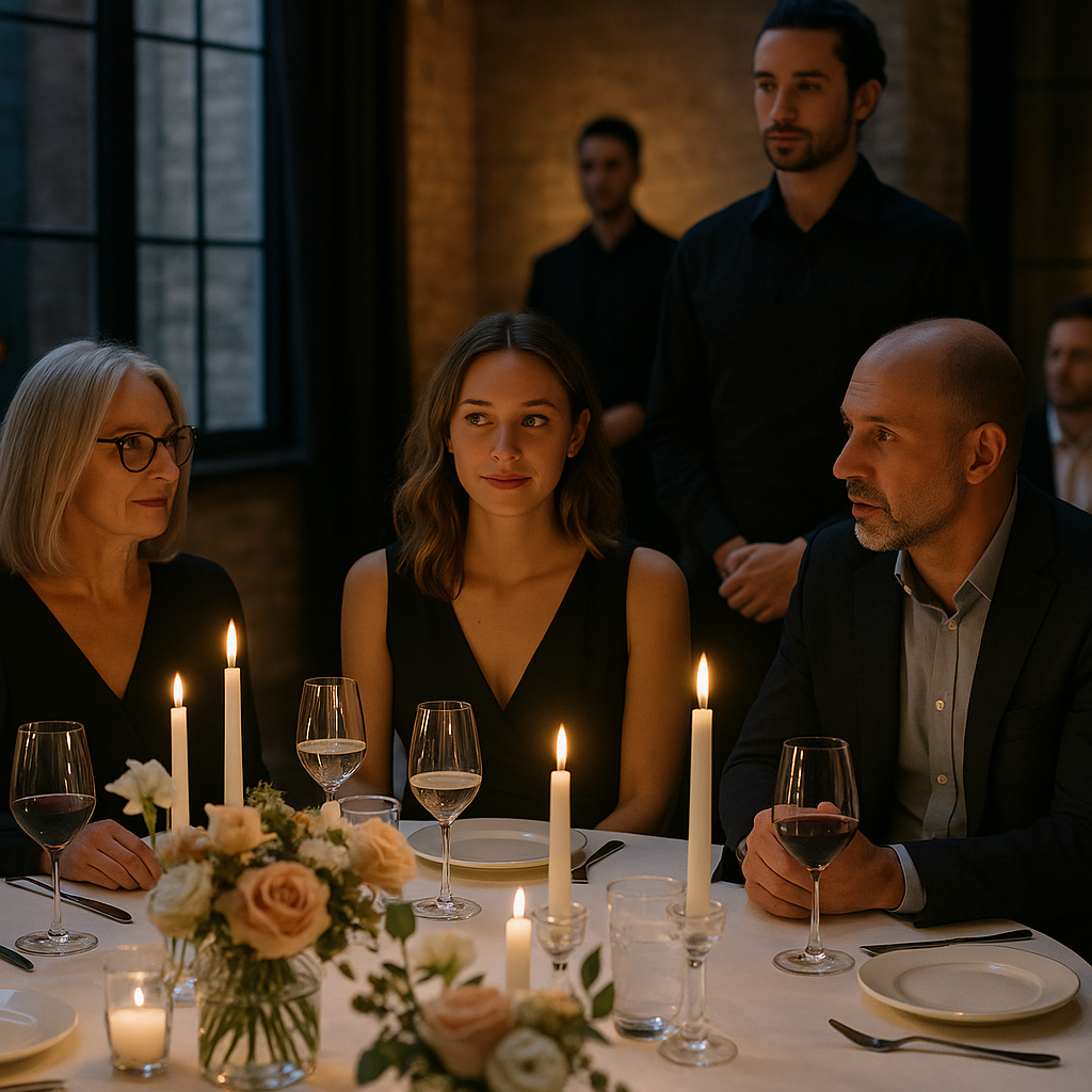 An intimate, elegantly produced private event with a smaller guest list.