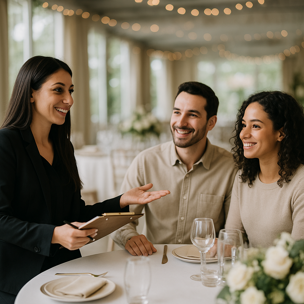 A warm, well-organized party made possible by professional planning support.