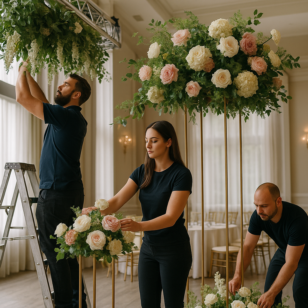 Hanging Florals vs. Elevated Arrangements vs. Ground Structures