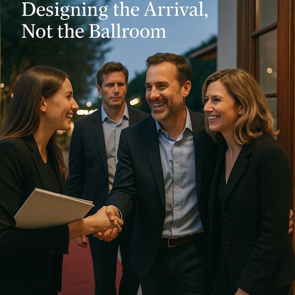 The First Twenty Minutes Decide Your Party: Designing the Arrival, Not the Ballroom