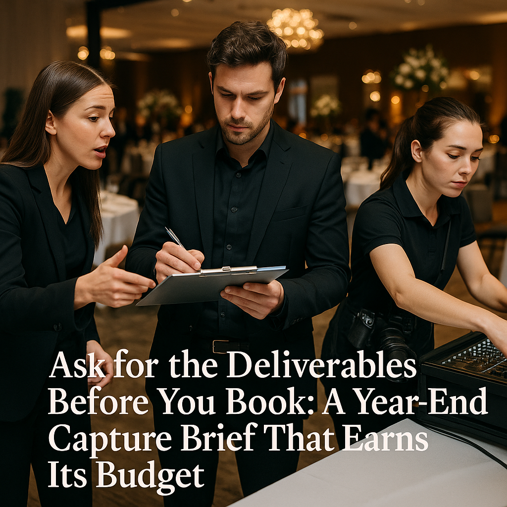 Ask for the Deliverables Before You Book: A Year-End Capture Brief That Earns Its Budget
