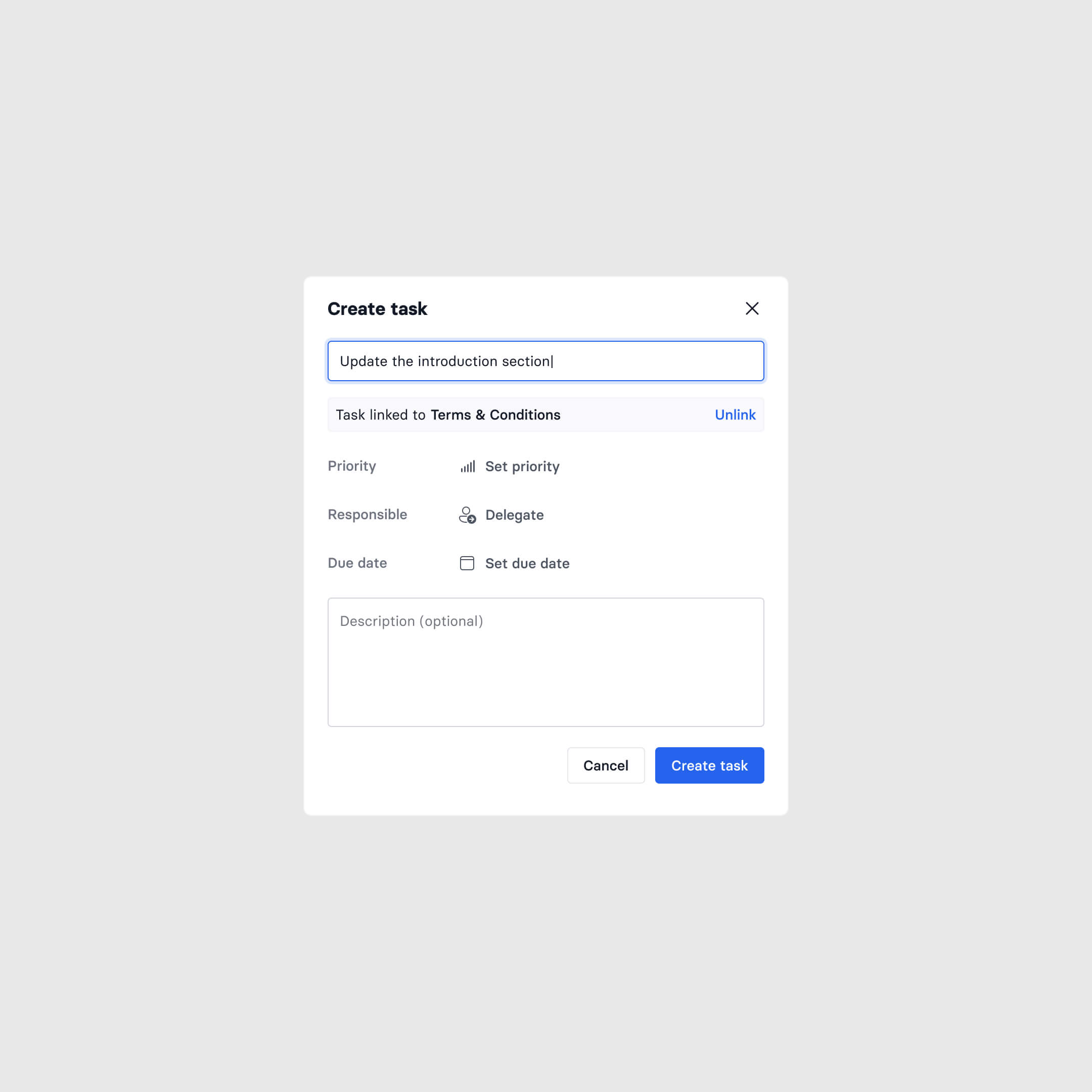 Design system component showing data.