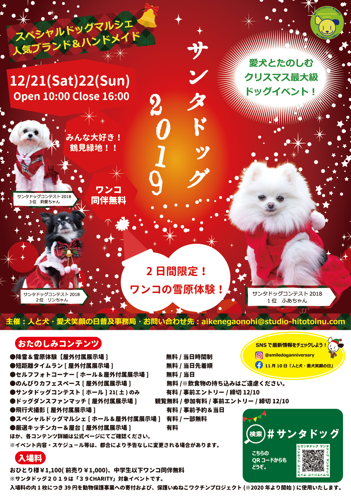 サンタドッグ２０１９］愛犬とたのしむ！クリスマス最大級ドッグ ...