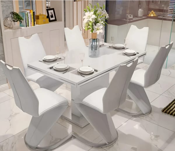 Conjunto de mesa de comedor de madera
