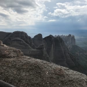A photo of some mountains in Montserrat as seen from the peak of Sant Jeroni