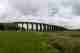 A panorama of Ribblehead Viaduct from a distance.