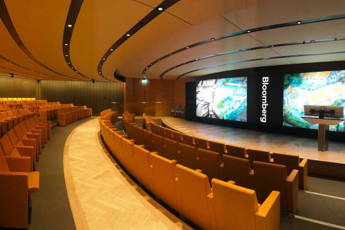 A wide panorama of an auditorium room.