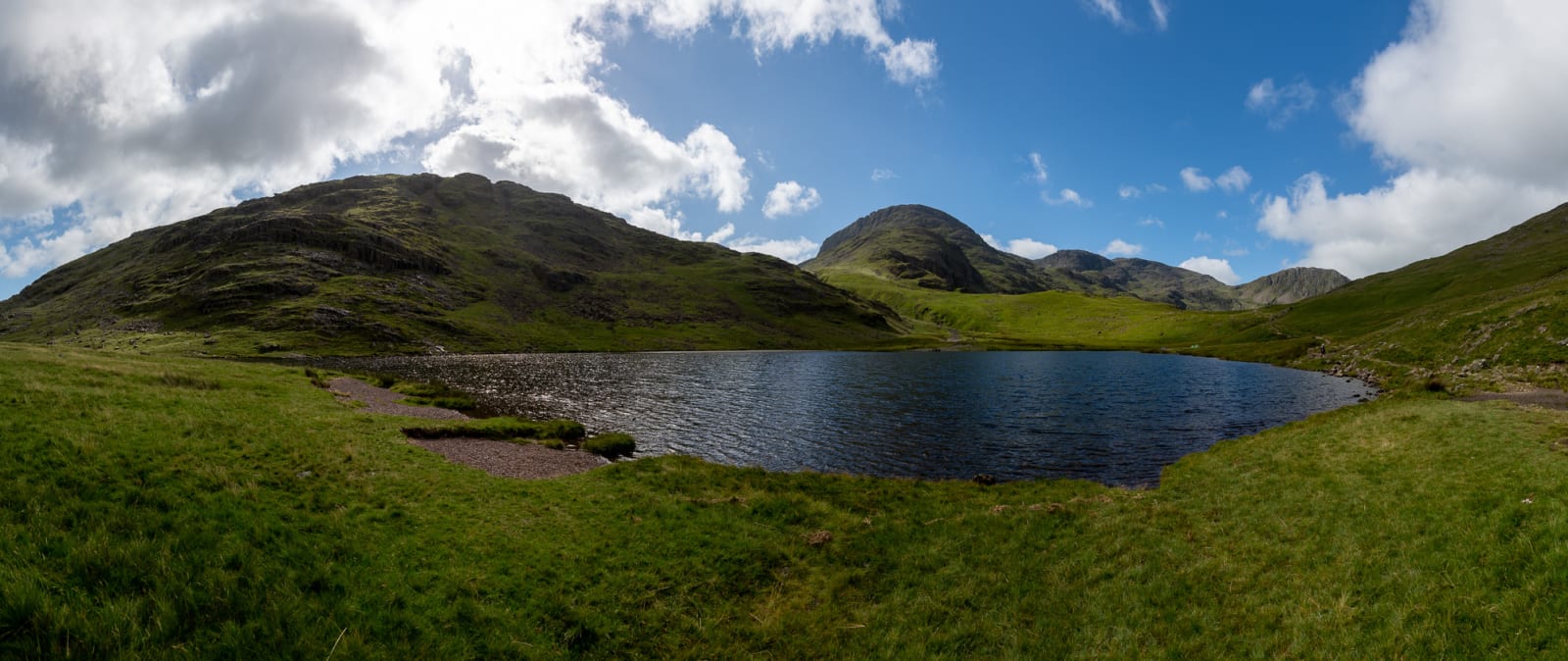 A small tarn on the approach to Scafell Pike.