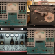 A grid of 4 images in a 2 by 2 layout. From left to right, top to bottom, the images are:
Image 1: A photo of the front of a vintage ‘tube tester’. The camera is looking directly down on a control panel. There’s dials and inputs all over, with a large swinging gauge in the center.
Image 2: A photo of the front of a vintage recording device. The device has a label on the front reading “Tapak ‘NewsCaster’ spring-driven recorder”
Image 3: Looking straight on to a large control panel in Maat. The panel has a several columns of controls and dials and has a light grey-green surface colour.
Image 4: A photo of the front of a vintage ‘tube tester’. The camera is looking directly down on a control panel. There’s dials and inputs all over, with a large swinging gauge in the center.
