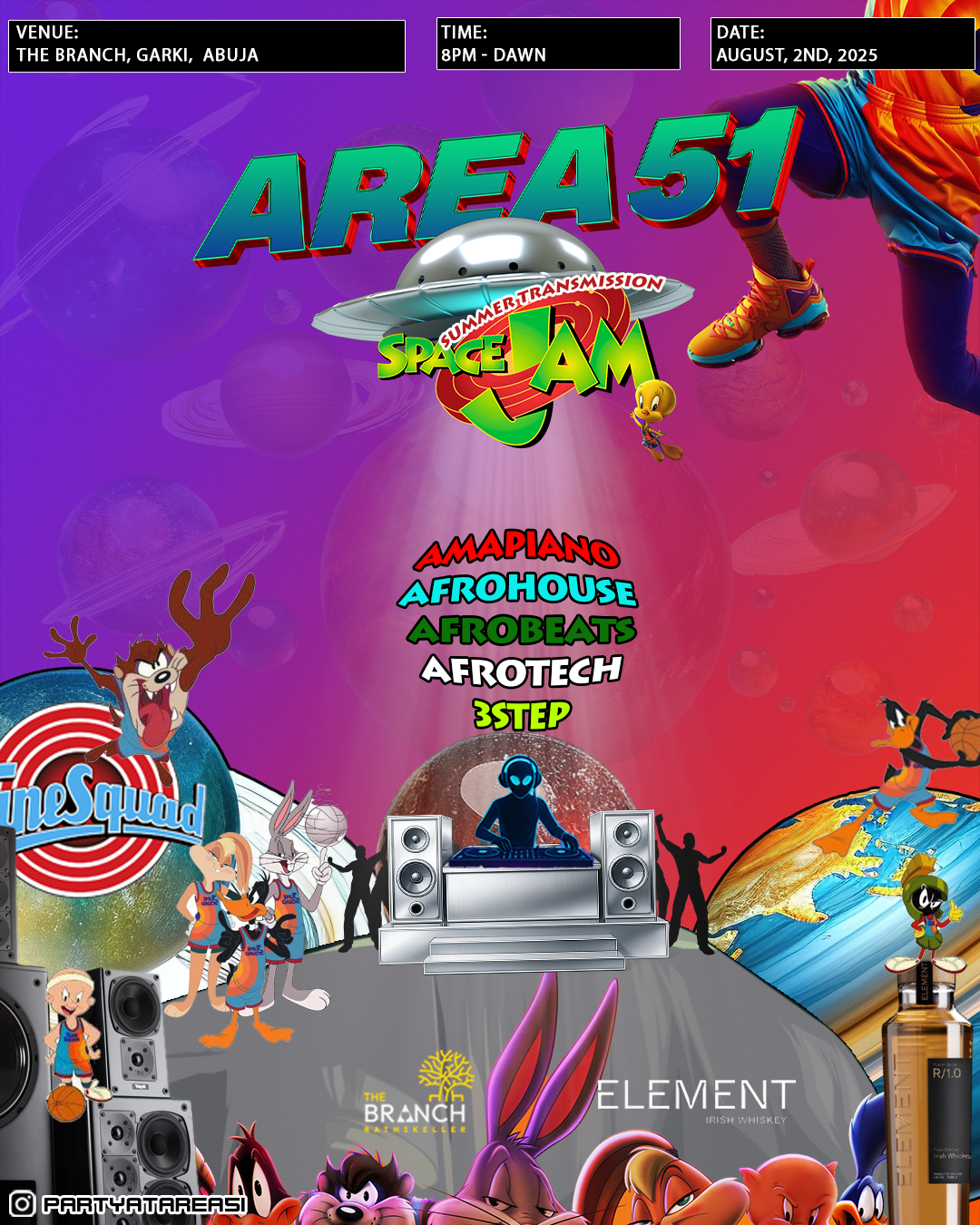 AREA51 SPACE JAM — Sat, 2 Aug 2025 in Abuja