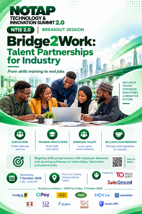 Bridge2Work: Talent Partnerships for Industry hosted by TechQuest STEM Academy — Wed, 7 Oct 2026 in Lagos