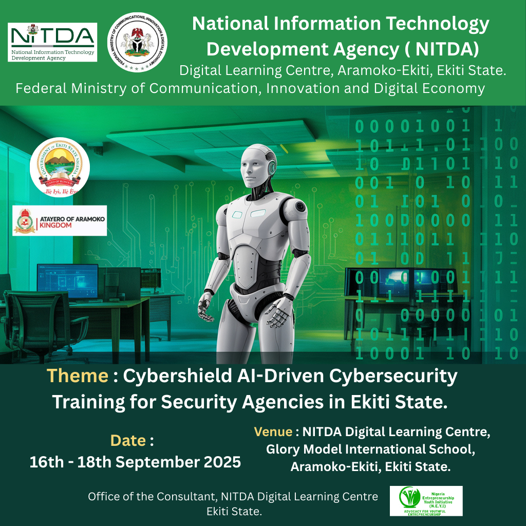 CyberShield – AI-Driven Cybersecurity Training for Security Agencies in Ekiti State — Tue, 16 Sep 2025 in Glory Model International School Aramoko-Ekiti Ekiti State