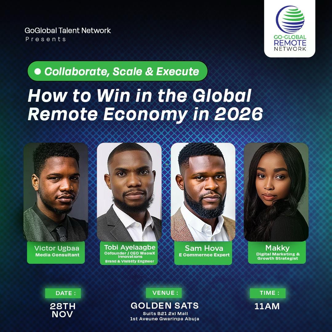 How to Win in the Global Remote Economy in 2026 — Fri, 28 Nov 2025 in Abuja