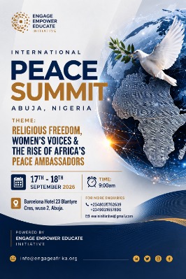 INTERNATIONAL PEACE SUMMIT 2026 —  in Barcelona Hotel Abuja