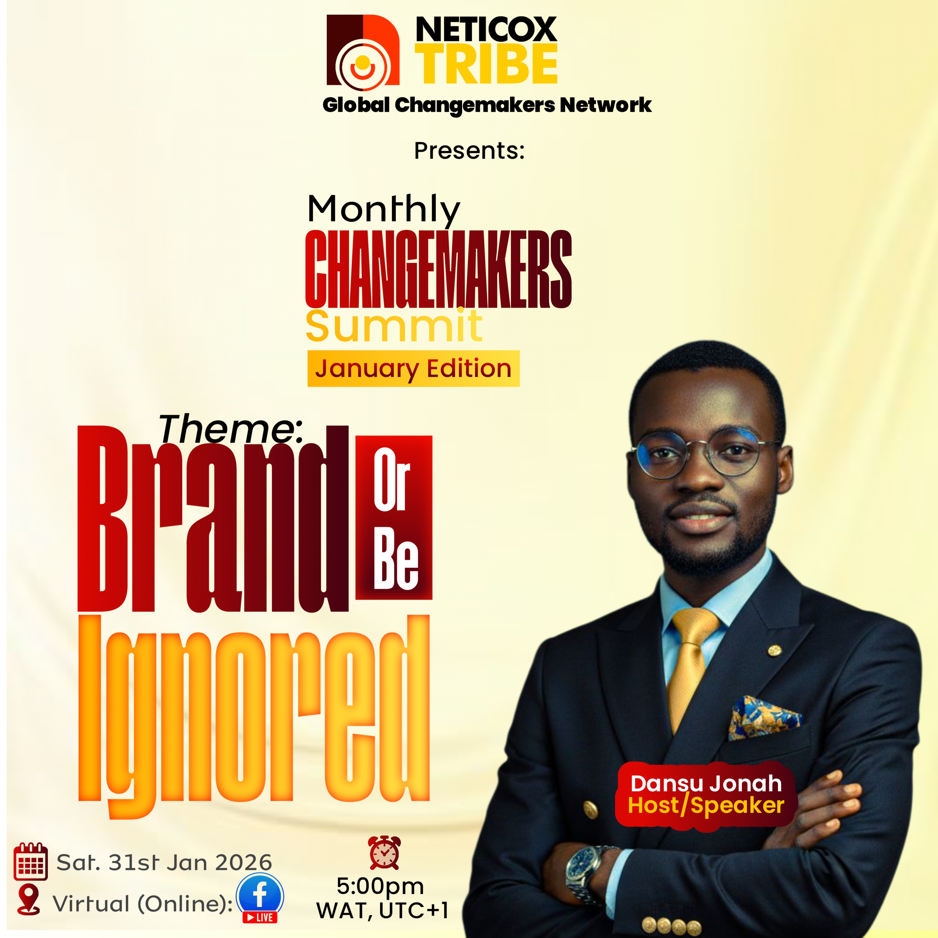 Monthly Changemakers Summit — Sat, 31 Jan 2026