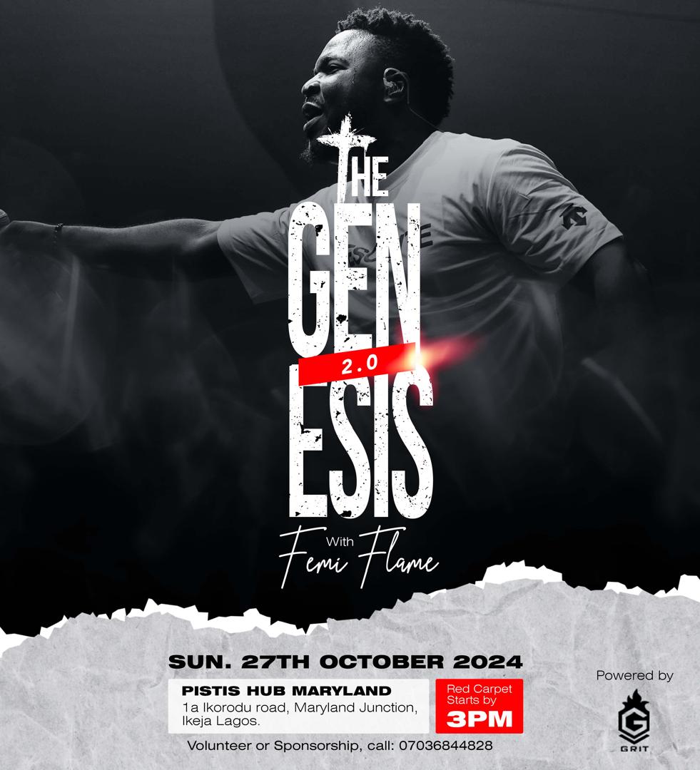 THE GENESIS 2.0 — Sun, 27 Oct 2024 in Ikeja Lagos.
