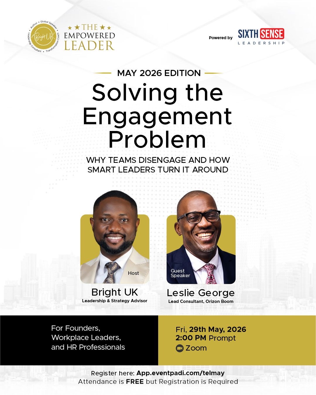 The Empowered Leader Webinar (May 2026 Edition) — Fri, 29 May 2026 in Online