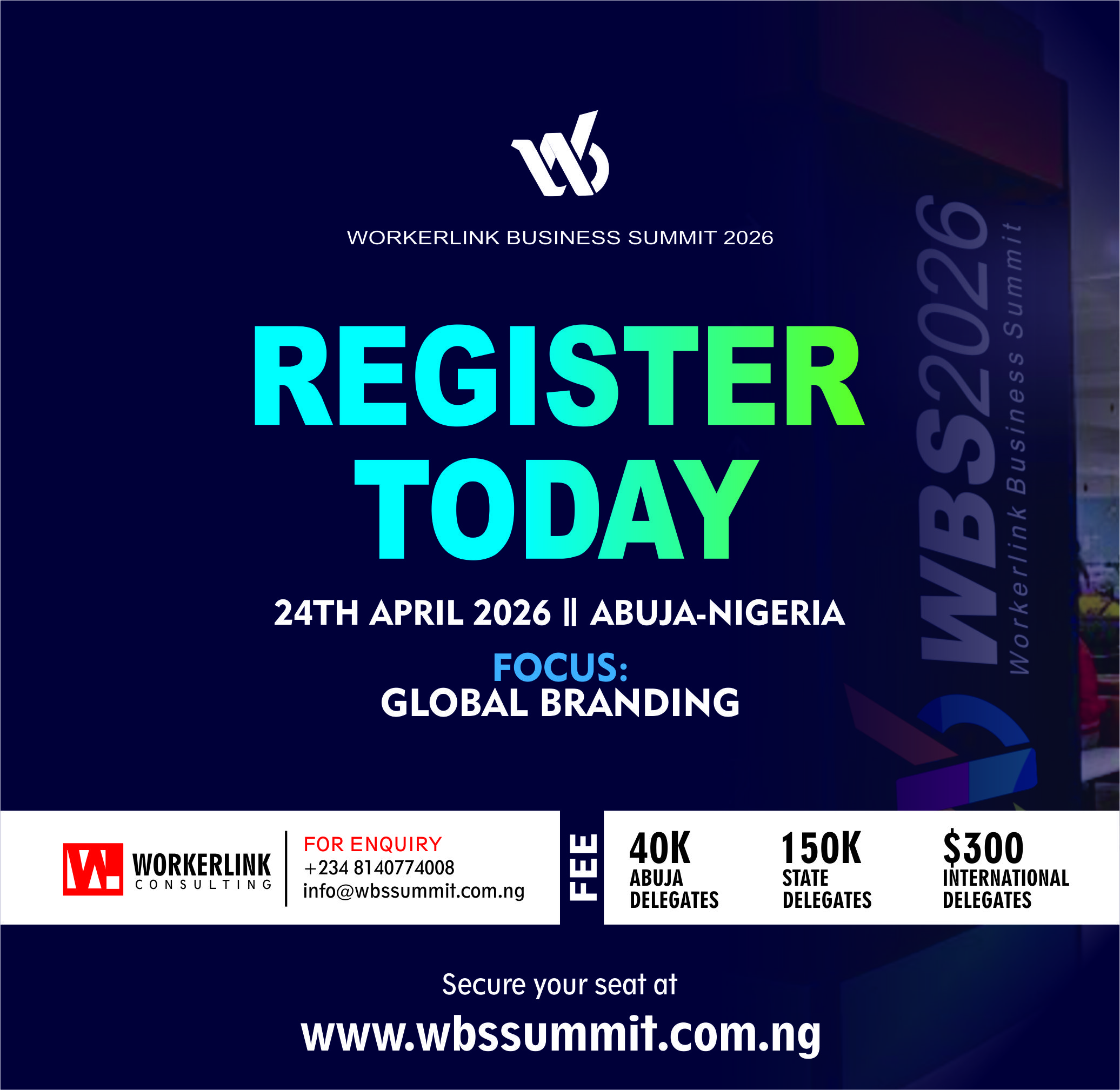Workerlink Business Summit 2026 — Fri, 24 Apr 2026 in Jabi Abuja 900211