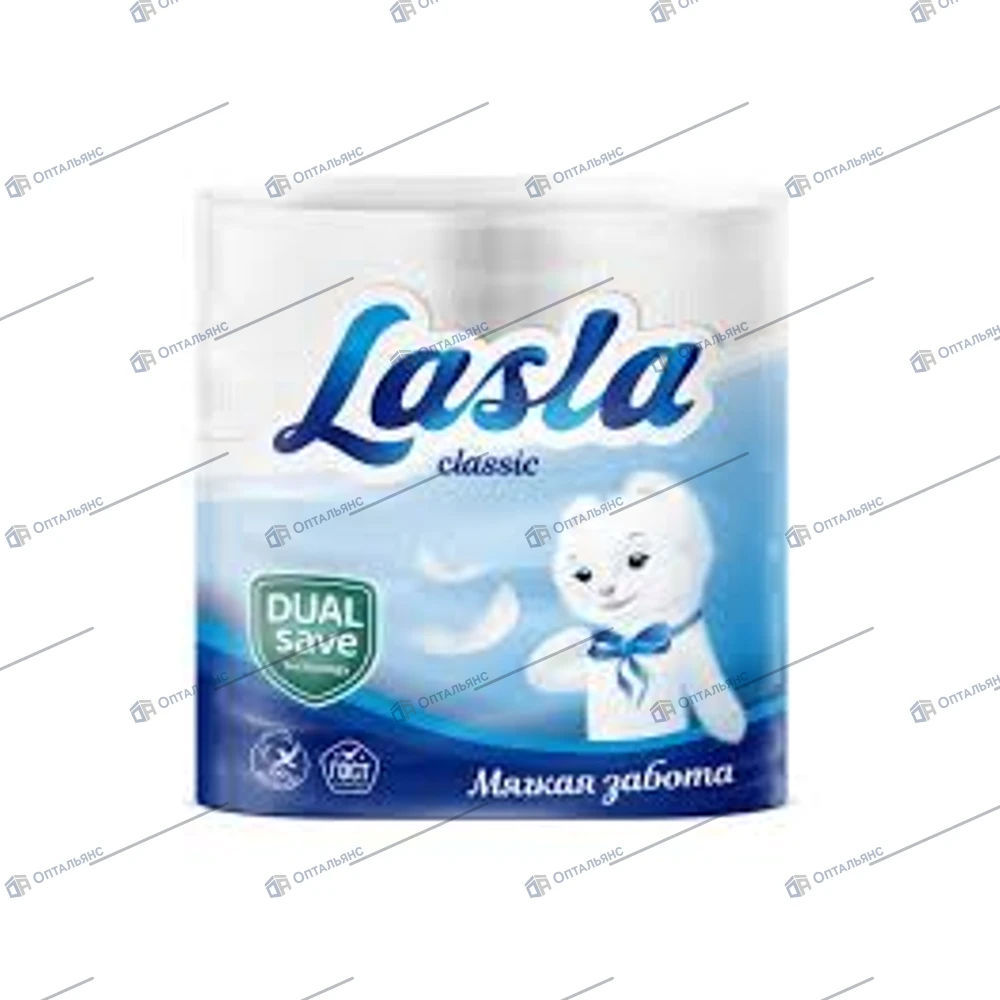 Туалетная бумага"Lasila Classic" 2х-сл 4 рулон 15м 1уп/12пач