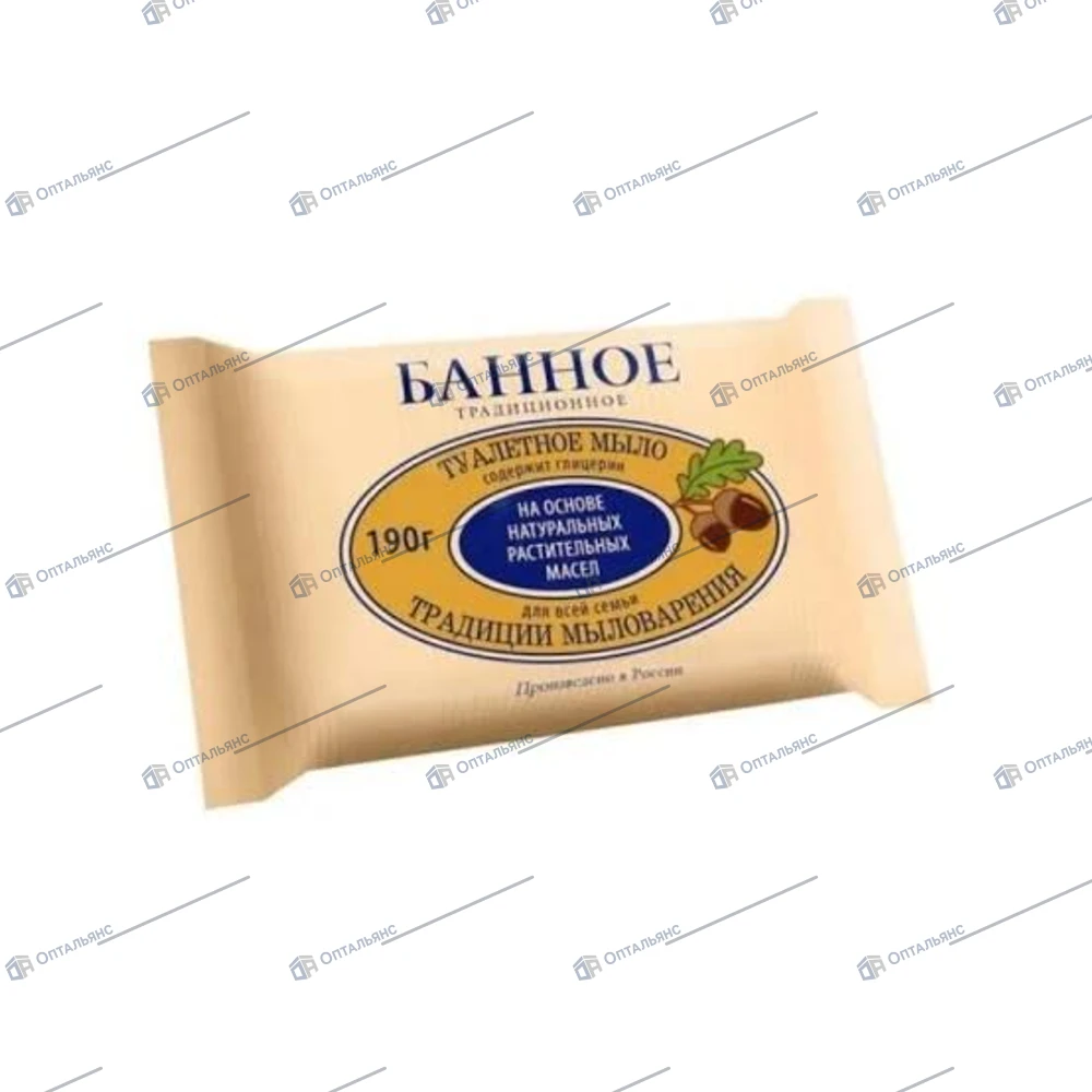МЫЛО ТУАЛЕТНОЕ ЭФКО Банное 190 г 1/16шт