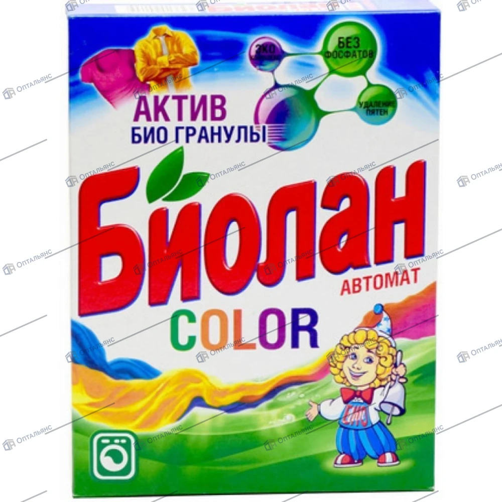 БИОЛАН-автомат,стиральный порошок,350гр. Колор,1уп\24шт.