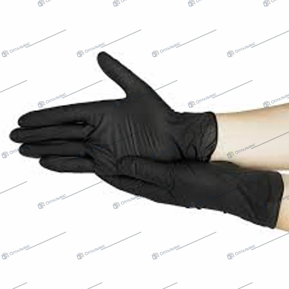 Перчатки GLOVES ЭЛЬС Черные L 1пач/50пар