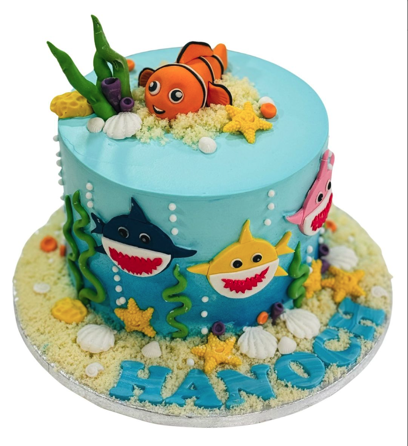 cake image of 8" / 6" (£75)