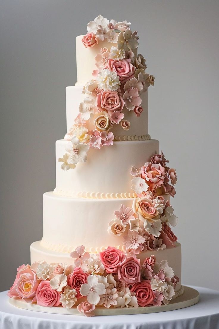 cake image of 14"/4" , 12"/4" , 10"/4" , 8"/4" & 6"/4" - £725 (Fondant)