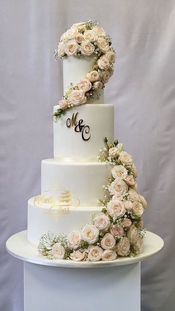 cake image of 12"/4.5" , 10"/4.5" , 6"/5" & 4"/5" - £550 (Fondant)