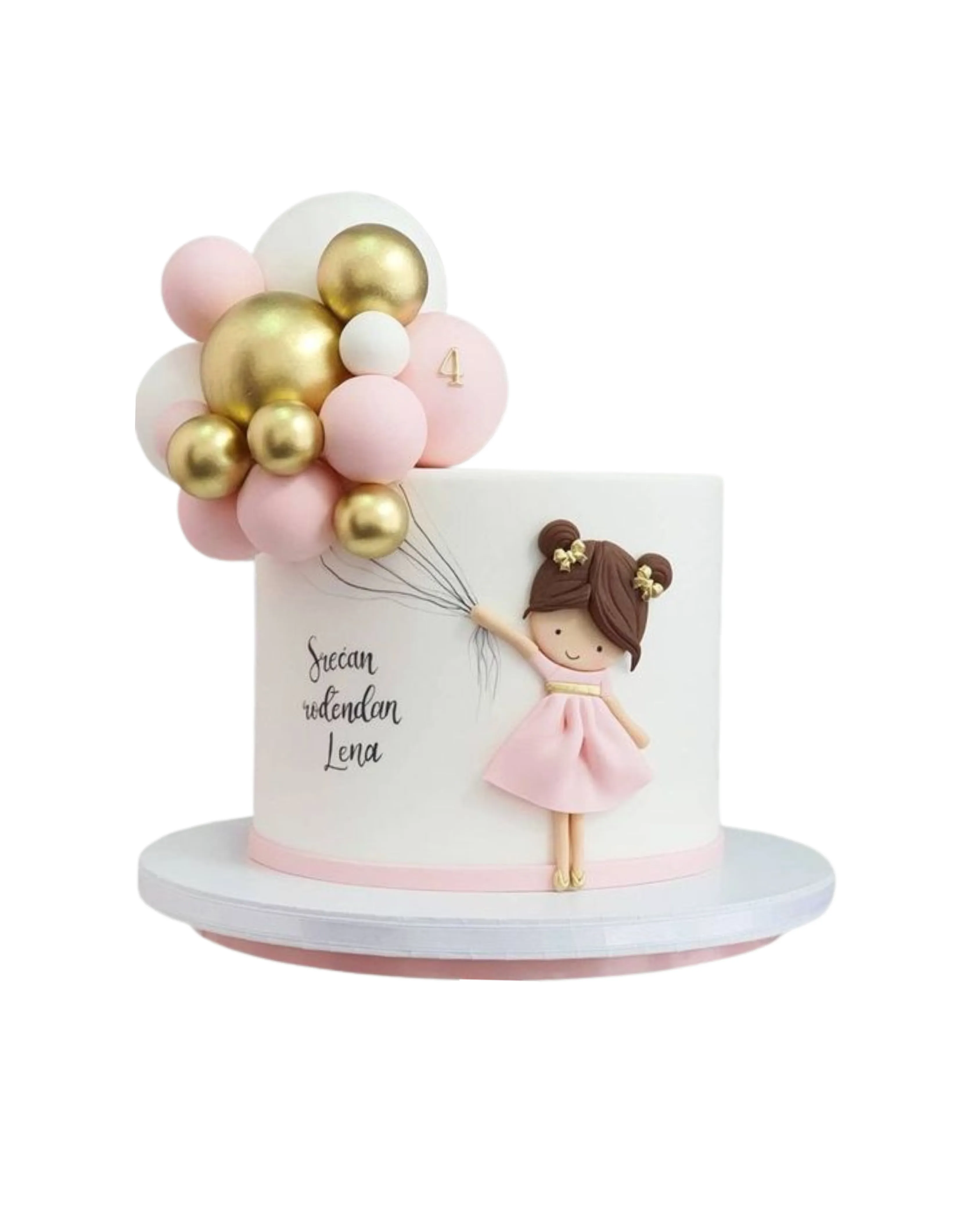 cake image of Balloon Dreams Girl Cake