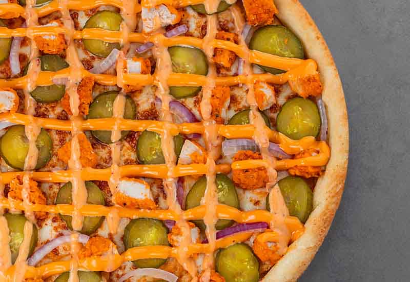 Flaming Crispy Chicken Cheese Burger