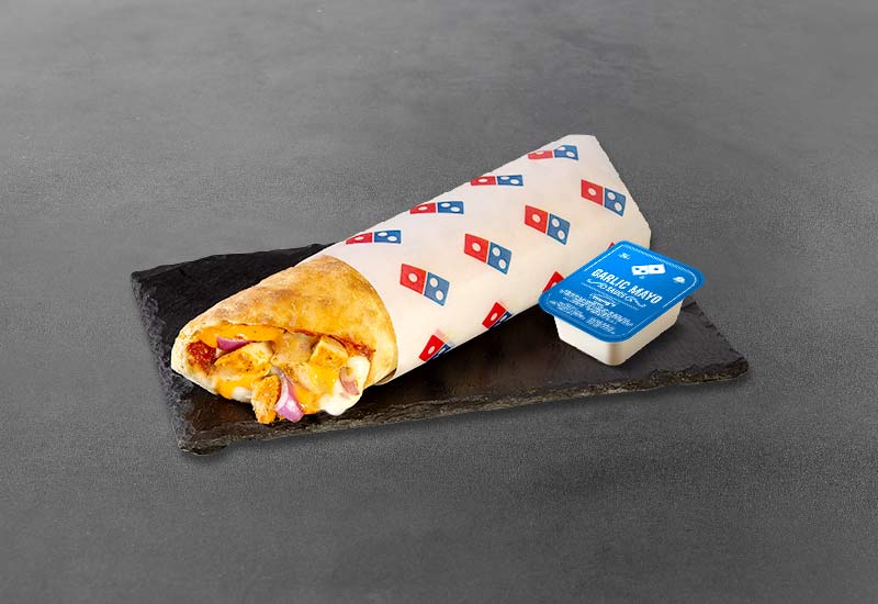 Chicken Tikka Pizza Roll + Dip