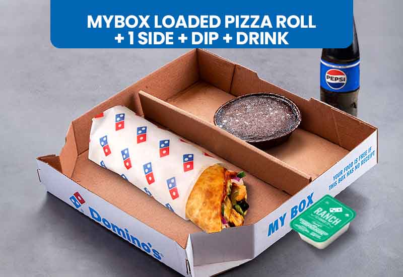 MyBox Loaded Pizza Roll + 1 Side + Dip + Drink