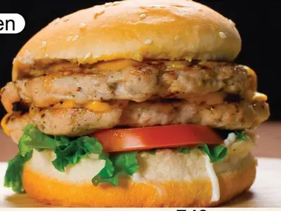 The Smoke House Single patty Burger