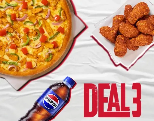1 Lrg Pizza (Classic)+ 8pcs Wings +1Lrg Drink