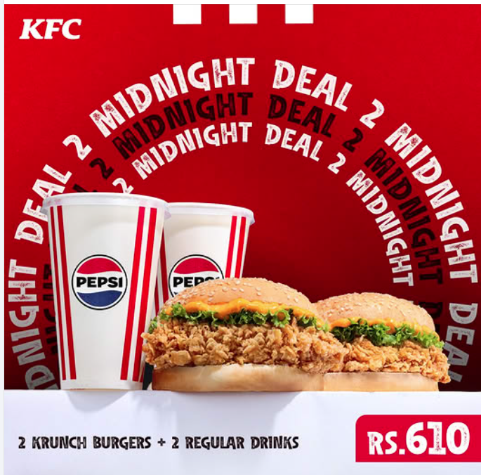 2 Krunch Burgers + 2 Regular Drinks