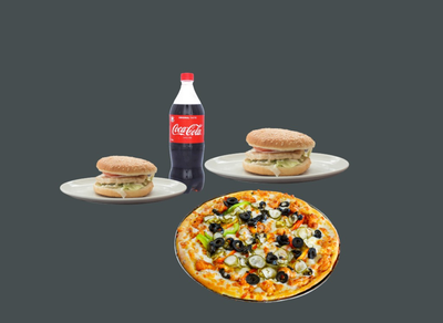 Large Pizza, 2 Crunchy Zinger Burger & 1.5 Litre Soft Drink