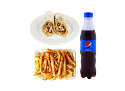 1 Mughlai Spin Rolls, Loaded Fries & 500ml Soft Drink