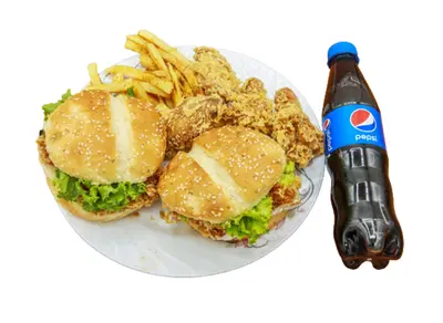 5 Zinger Burgers & 1.5 Litre Soft Drink
